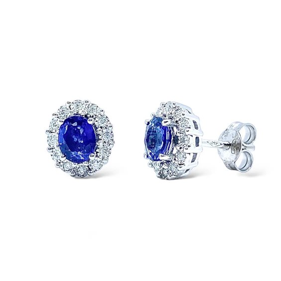 Orecchini Donna Oro Donna Luce in Oro bianco Zaffiro 0.90 Ct LOZ10095.008 - LOZ10095.008